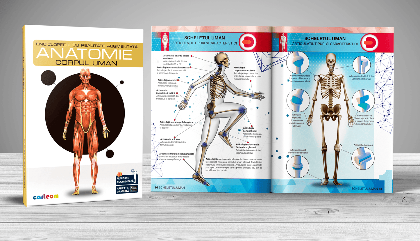 Corpul Uman - Enciclopedie Anatomie cu Realitate Augmentată, Carteom